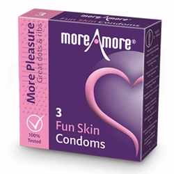 MoreAmore - Fun Skin Condoms 3 pcs