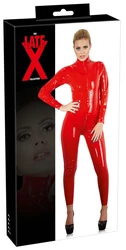 Latex Catsuit red XS