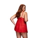 Baci - Sheer Babydoll Red Queen Size