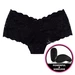 Secrets Vibrating Panties - Lace Boyshort Black