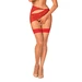Obsessive - S814 Stockings Red L/XL