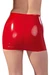 Latex Mini Skirt red XL