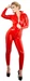 Latex Catsuit red M